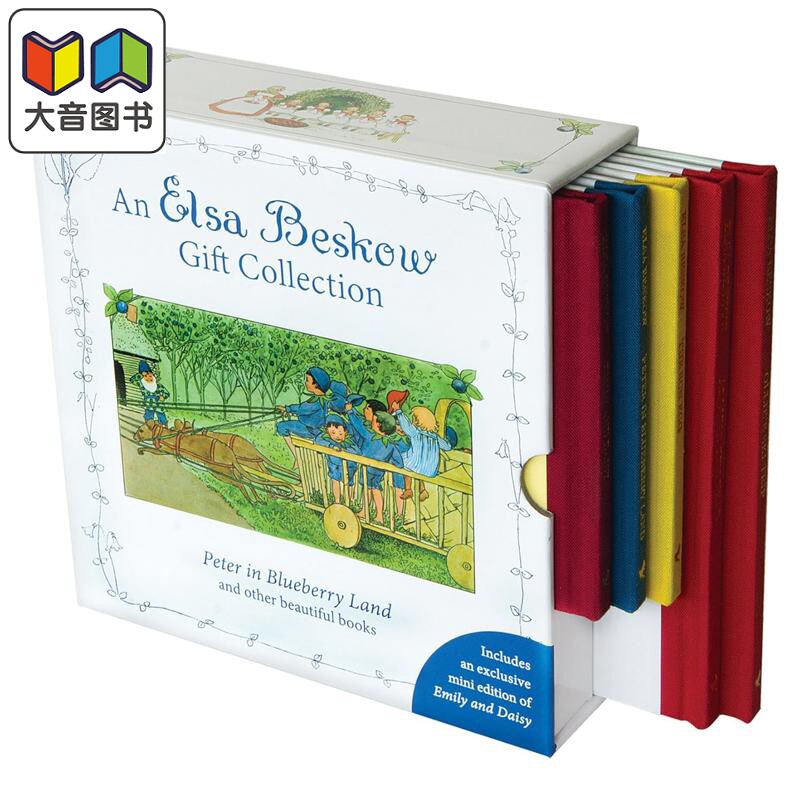 艾莎贝斯寇5册珍藏礼盒《蓝莓地里的彼得》和其他美丽的书籍An Elsa Beskow Gift Collection 英文原版 儿童读物 大音