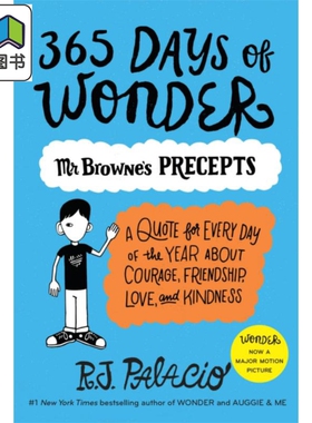 奇迹365天 英文原版 365 Days of Wonder Mr  Brownes Precepts 奇迹男孩 R J 帕拉秋 英文文学 文学小说 大音