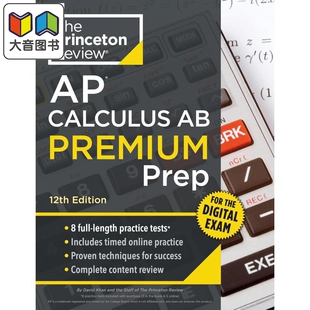 新版2026年普林斯顿AP大学考试备考微积分AB高级备考指南模拟试题Princeton Review AP Calculus AB Premium Prep 大音