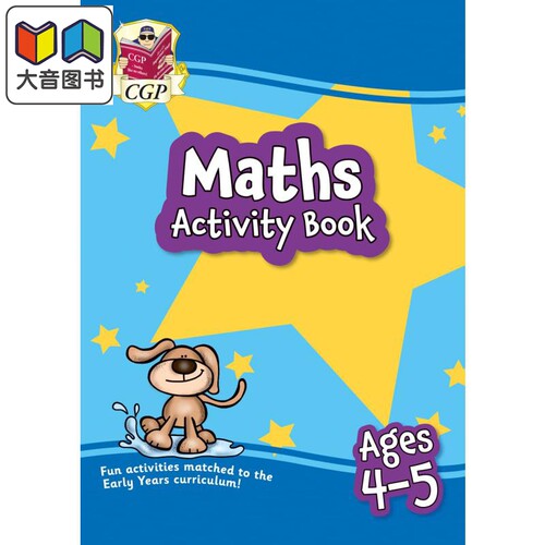 英国原版CGP教辅 New Maths Activity Book for Ages 4-5 home learning 4-5岁数学活动手册 家庭学习 大音