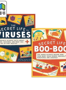 The Secret Life of Viruses Boo-Boos 秘密生活系列 儿童生理知识科普绘本2册套装 病毒 伤斑 英文原版进口图书 大音