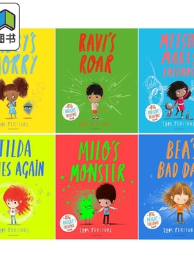 Tom Percival 儿童情绪管理主题绘本系列 Ruby Worry Ravi Meesha Milo Tilda Tries Again 英文原版 进口图书 大音