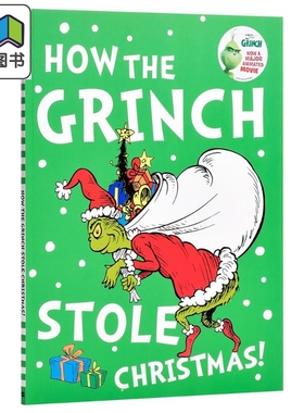 预售 英文原版 Dr Seuss How The Grinch Stole Christmas 苏斯博士系列 圣诞怪杰 儿童绘本 英文原版 进口图书 大音