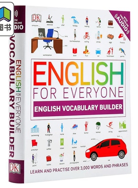 DK English for Everyone 系列 学习+练习3000个单词短语 英文原版 Vocabulary Builder 新视觉 人人学英语 日常训练参考书 ?