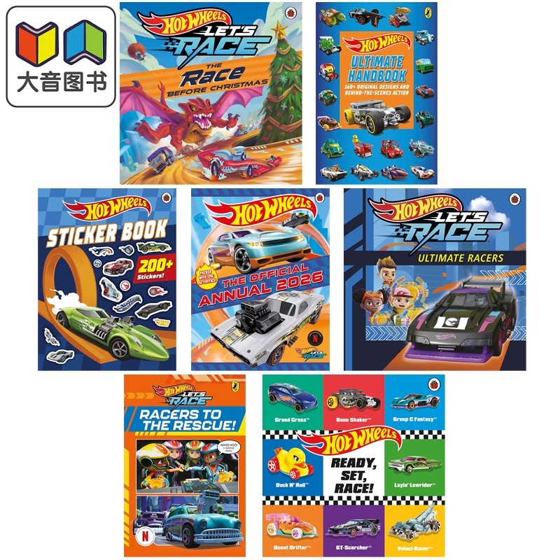 Hot Wheels 风火轮主题童书 英文原版 儿童卡通动画 绘本故事书 漫画章节书 年鉴手册 贴纸活动书 进口童书 大音