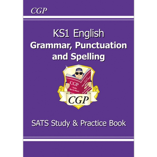 英国原版CGP教辅 KS1 Study & Practice Book Maths English SATS Grammar Punctuation Reading Spelling Study 英文原版数学英语
