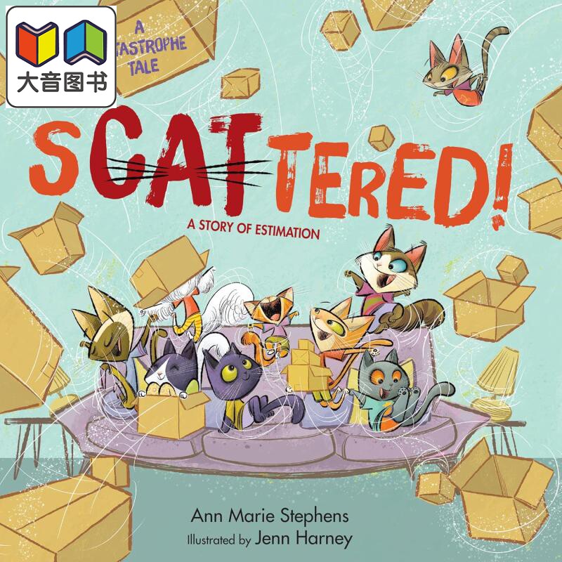 祖母的派对 Scattered! 英文原版 儿童绘本故事 展示数学概念估算的有趣故事 搞笑而充满活力的插图 精装童书 大音