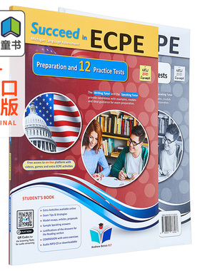 Succeed in Michigan ECPE Practice Tests 美国密歇根英语ECPE证书考试备考宝典 2021年考纲12套模拟题自学套装