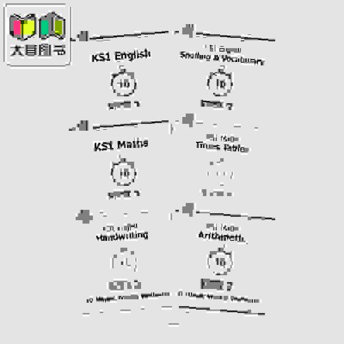 英国原版CGP 每周10分钟练习6册 数学英语自然拼读书写拼写 Year 2 Maths & English 10 Minute Weekly Workouts 大音