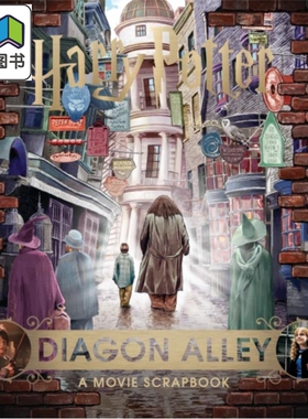 哈利波特:对角巷 电影剪贴簿 英文原版HarryPotter Diagon Alley A Movie Scrapbook精装 JK罗琳电影周边书 大音