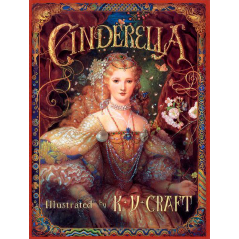 预售 经典童话:灰姑娘(宫廷画风插图版)英文原版 Cinderella / K.Y.Craft插图 大音