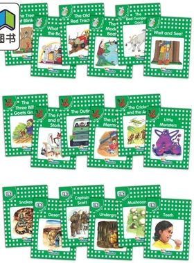 预售 Jolly Phonics Readers Level 3 Complete Set 快乐自然拼读读物绿色等级18本套装 3级 英文原版英语分级读物 大音