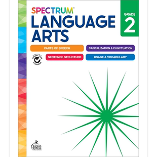 美国新课标教辅 光谱练习册 语言艺术 2年级 Spectrum Language Arts Workbook Grade 2 英文原版Carson Dellosa 大音