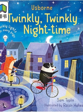 发光书 夜晚 Twinkly Twinkly Night Time 英文原版 幼儿纸板书 亲子读物 绘本图画故事书 进口低幼童书 新奇书 大音