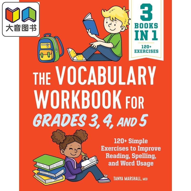 英文原版三四五年级词汇练习册 The Vocabulary Workbook for Grades 3 4 5 小学英语阅读拼写单词用法简单练习 大音