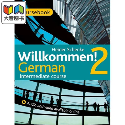 预售 Willkommen 2 German Intermediate course Coursebook 成人德语课程 Willkommen! 2 课本 大音