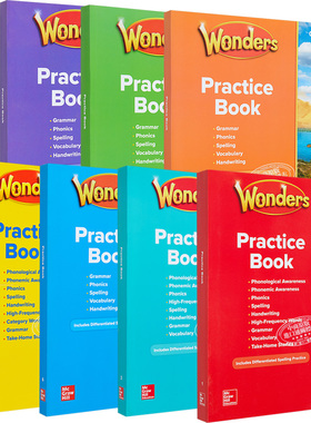 Wonders Practice Book BLM Grade K 1-6 美国麦格劳希尔英语阅读奇迹练习册  一至六年级 英文原版进口原版教材