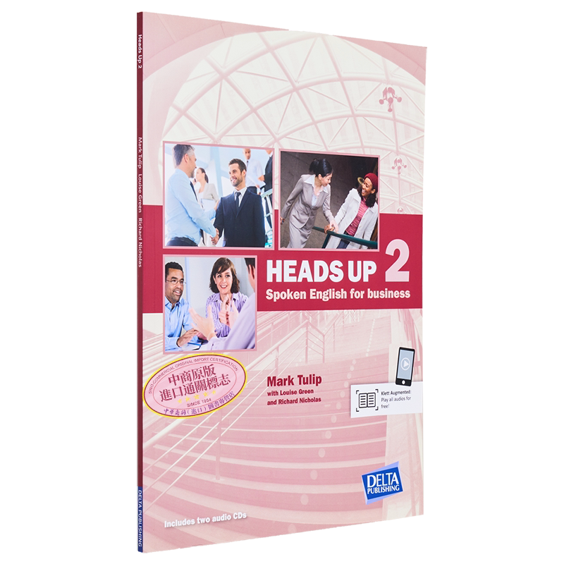 Heads up 2 B1-B2 Student's Book with Audio CD 商务英语口语课程2 学生用书及音频CD 英文原版进口教材教辅 大音