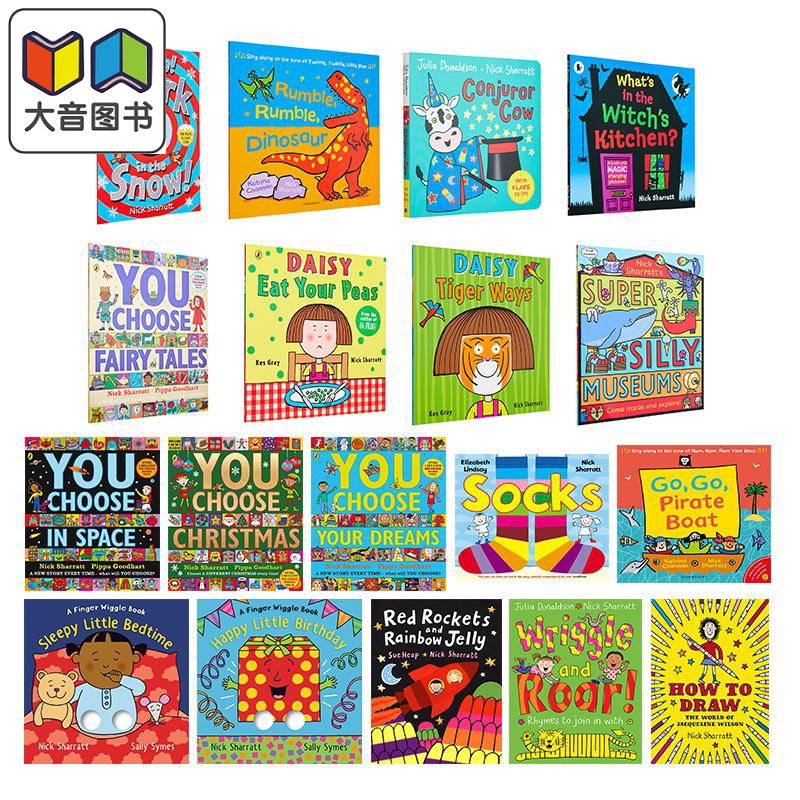 Nick Sharratt 尼克萨尔特英文原版儿童故事绘本合集 You Choose Fairy Tales Conjuror Cow Shark in the Snow 大音