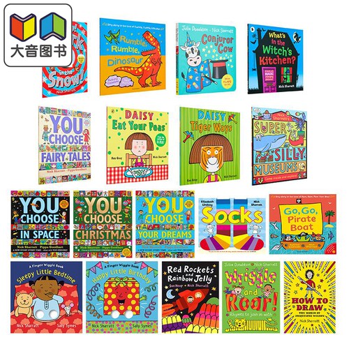 Nick Sharratt 尼克萨尔特英文原版儿童故事绘本合集 You Choose Fairy Tales Conjuror Cow Shark in the Snow 大音