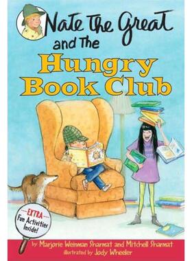 小侦探内特10 书友会 Nate the Great and the Hungry Book Club 蓝思值570L 桥梁章节书 英文原版 儿童小初文学 大音