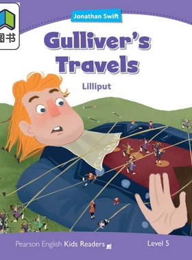 Pearson English kids readers培生小学&初中英语分级绘本5级 格列佛游记Gullivers Travels蓝思值480L中心词1000 大音