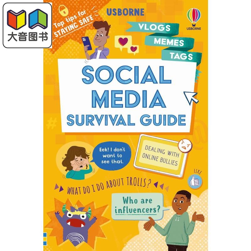Social Media Survival Guide 写给小朋友的社交媒体生存指南 英文原版 进口图书 儿童科普读物 知识百科图书 大音