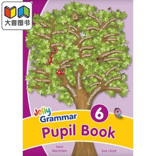 Letters 手写体字母 Jolly 英语版 快乐语法6 Precursive 英文原版 英式 Book Pupil 大音 进口 Grammar 学生用书