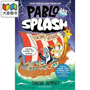 预售 漫画桥梁书 肥瘦二人组穿越维京之旅 Pablo and Splash Viking Voyage The hilarious kids graphic novel 原版书 大音