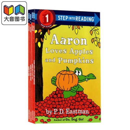 兰登分级阅读 之鳄鱼艾伦 4册 Step into Reading Level 1 Aaron IS COOL 美国主流分级读物 英文原版进口 儿童英语启蒙
