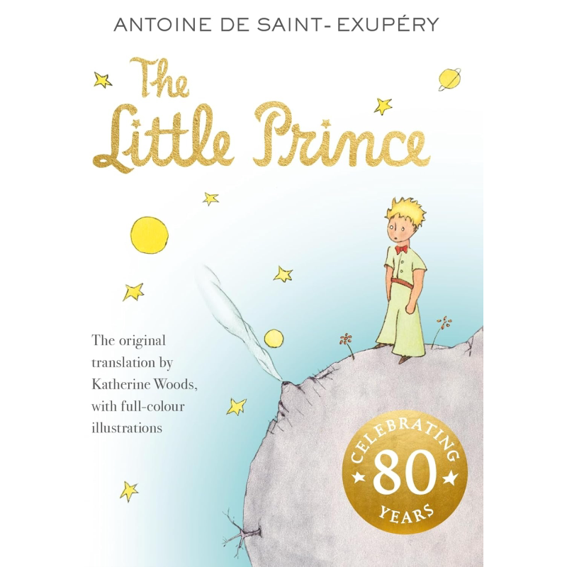 小王子 80周年纪念版 Little Prince 英文原版 儿童经典文学名著 进口儿童读物7岁+ 全彩插图小初文学 精美礼品版 大音