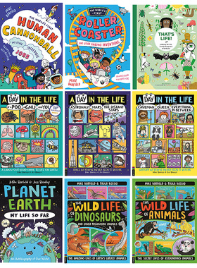 英文原版Mike Barfield 儿童动物科学知识科普绘本合集 地球上的爆笑生活历史A Day in the Life of a Poo a Gnu and You 大音