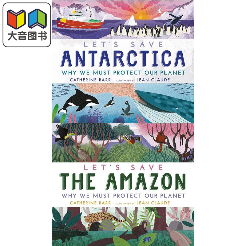 Lets Save Antarctica  Amazon Why we must protect our planet为什么我们必须保护我们的星球2册套装 英文原版 大音 书籍/杂志/报纸 儿童读物原版书 原图主图