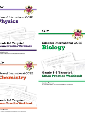 CGP原版 Edexcel 爱德思考试局 International GCSE 9-1 Physics Biology Chemistry Practice Workbook 含答案英文原版