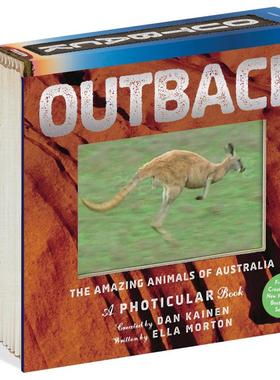 光与影视觉书系列 陆地 英文原版 会动的3D图片立体绘本 Outback A Photicular Book Dan Kainen 纽约时报畅销书 儿童 STEAM