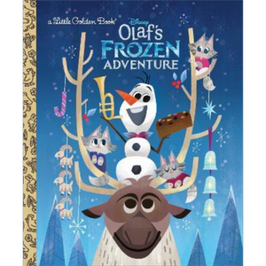 预售 Olaf's Frozen Adventure Little Golden Book (Frozen) 小金书：奥拉夫的冰雪冒险 英文原版 儿童绘本 迪士尼系列  大音
