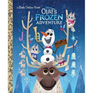 Olaf's Frozen Adventure Little Golden Book (Frozen) 小金书:奥拉夫的冰雪冒险 英文原版 儿童绘本 迪士尼系列 大音