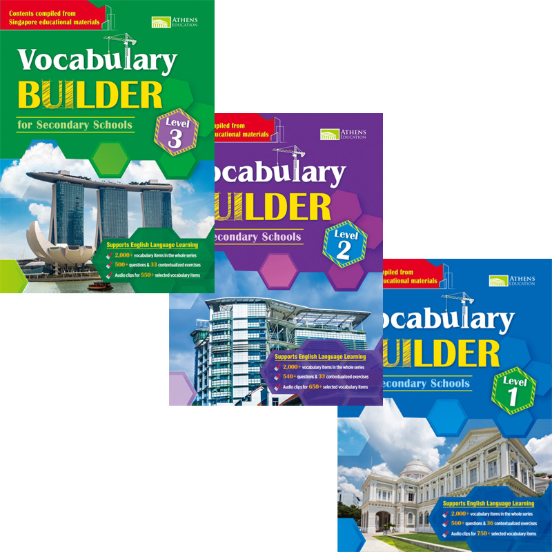 教图Vocabulary Builder for Junior Secondary Schools Book 1-3 初中词汇累积 港台进口原版书 Athens Education 香港教育? 书籍/杂志/报纸 考试类原版书 原图主图