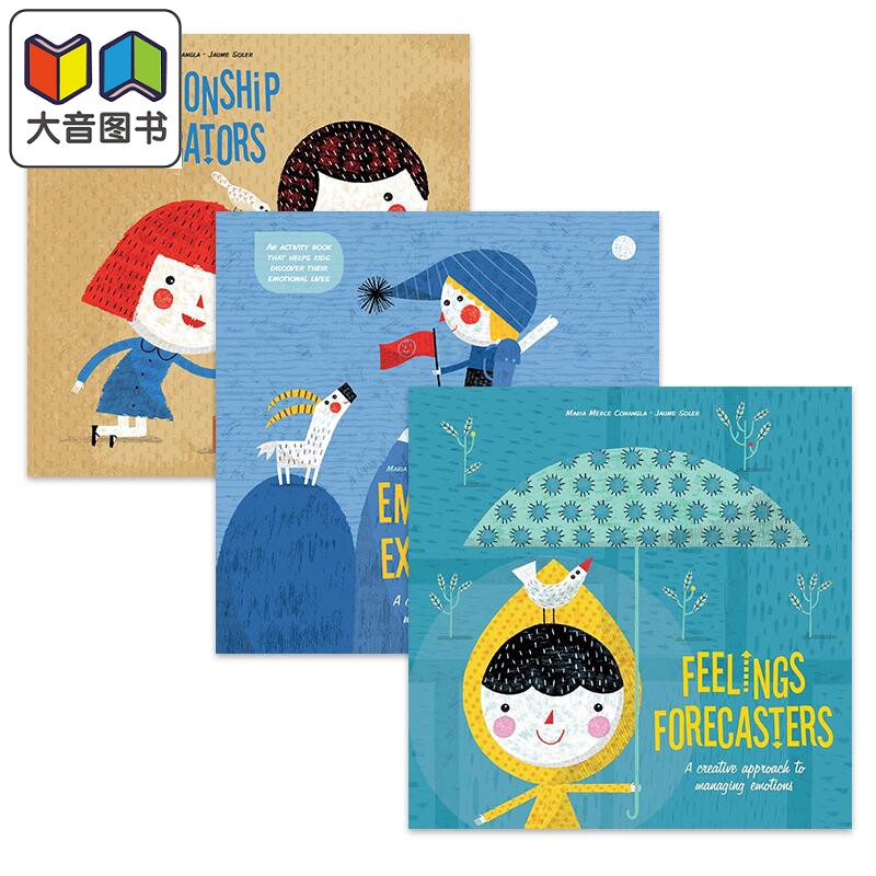Jaume Soler 英文原版情绪管理绘本3册套装 Emotional Explorers Feelings Forecasters Relationship Navigators 大音
