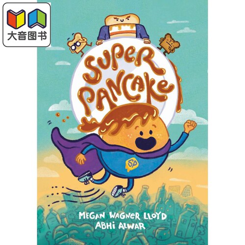 桥梁漫画 超级煎饼 Super Pancake 英文原版 小初文学 儿童漫画故事图画书 进口图书 幽默笑话故事书图画图像小说 大音