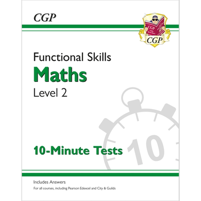 英国原版CGP教辅 新功能技能数学2级 10分钟测试 2020 年及以后 New Functional Skills Maths Level 2 大音