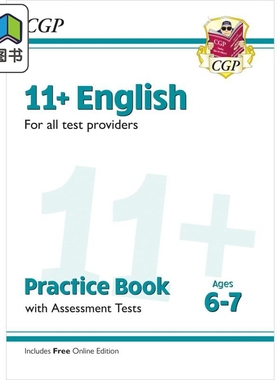 英国CGP原版 New 11+ English Practice Book & Assessment Tests - Ages 6-7 (for all test providers) 大音