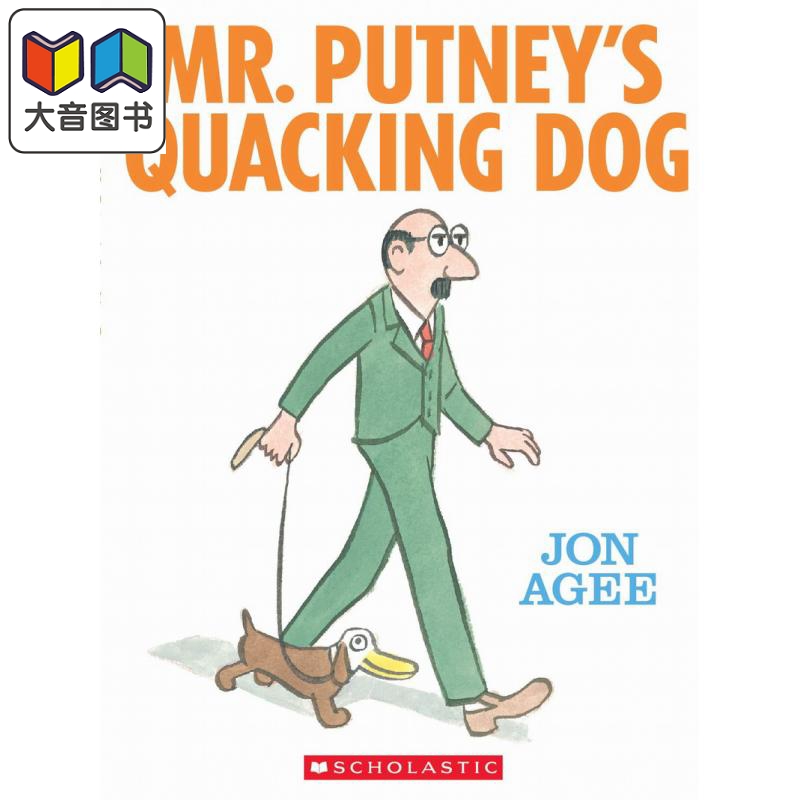 Jon Agee:Mr. Putney'S Quacking Dog (With Cd) 普特内先生的狗 英文原版 进口图书 儿童绘本 动物故事图画书 大音