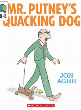 Jon Agee:Mr. Putney'S Quacking Dog (With Cd) 普特内先生的狗 英文原版 进口图书 儿童绘本 动物故事图画书 大音