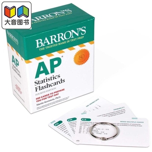 AP Statistics Flashcards Fourth Edition 巴朗AP考试 统计学学习闪卡 第四版 英文原版 自学备考教辅图书 大音