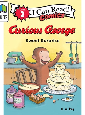 我可以读2级漫画版 好奇猴乔治 甜蜜惊喜 I Can Read Comics Level 2 Curious George Sweet Surprise 英文原版 大音