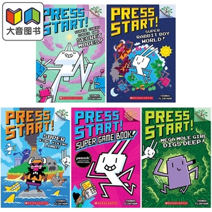 Start 大音 Book Boy 方块兔5册 Press World 儿童章节故事书Game 学乐大树系列桥梁漫画 Super 英文原版 Rabbit