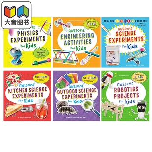 Science 大音 英文原版 Kids for Experiments Kitchen Awesome 儿童科学物理实验工程活动书 创客实验室系列6册 STEAM