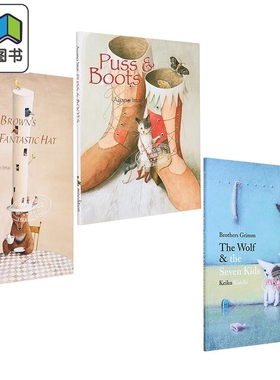 Ayano Imai 3册套装 精装精品绘本 今井绫野 英文原版进口 儿童故事绘本 寓言故事图画书 动物故事书 大音