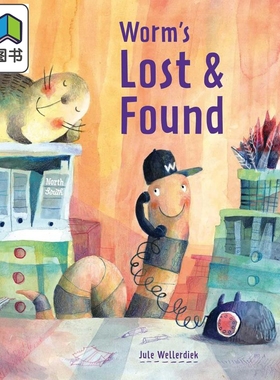 沃姆的失物招领处 Jule Wellerdiek Worm's Lost & Found 英文原版 绘本故事 包含一个寻找和找到游戏 精装 童书 大音